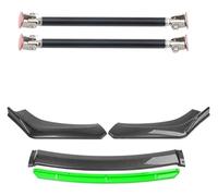 Alerón Frontal Alerón Universal Parachoques Delantero Coche Kit Carrocería Difusor Divisor Accesorios Plástico ABS(20cm Black 8)