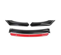 Alerón Frontal Kit Carrocería Universal Parachoques Delantero Coche Tira Decorativa Divisor Parachoques Ancho Inferior A 176 Cm Parachoques Delantero Spoiler(Bright Black Red)