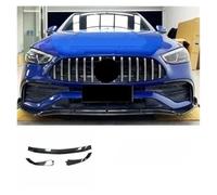 Alerón Frontal Kit De Carrocería Fibra Carbono Modificada para Benz Clase C C200 C206L W206, Conjunto De Faldón Lateral Y Parrilla De Labio Delantero. Divisor Parachoques Delantero(Front Lip Style 1)