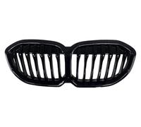Alerón Frontal para BMW Serie 1 F40 2020-IN Parrilla Delantera con Borde Negro Estilo Diamante Parrillas De Parachoques Delantero De Automóvil Parrilla Tipo Riñón(Single Gloss Black)