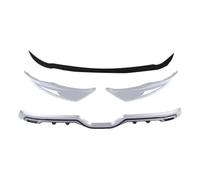 Alerón Frontal para Toyota para CHR para C-HR 2018 2019 Alerones Delanteros Coche ABS Pintura Parachoques Trasero Difusor Protector Deslizamiento Placa Protectora(Black and Silver)