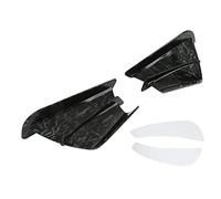 Alerón Lateral para Moto, Spoiler Frontal Aerodinámico, Alas Glossy Black para NINJA400 NINJA250 Z900 Z1000 - Diseño 3D Curvo, Material ABS Resistente, Mejora Estabilidad a Alta (Grano de mármol)