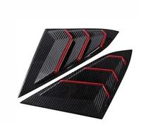 Alerón lateral ventana maletero trasero Para Civic Sedan 10th Gen 2016-2020 Pegatina Para Coche Persianas Laterales Traseras Para Ventana Cubierta Embellecedora Persianas(Carbon Red)