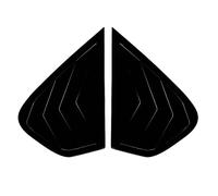 Alerón lateral ventana maletero trasero Para X6 Para X6 Para E71 Para E72 2008-2014 SOLO Accesorios Persiana ABS Rejillas Ventana Lateral Trasera Cubierta Tipo Pala(Gloss Black)