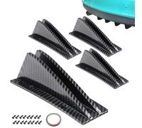 Alerón para parachoques trasero, 4 unidades de aletas de difusor trasero para parachoques trasero de coche Shark, para mejorar la protección del parachoques trasero, accesorios modificados
