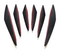 Alerón Parachoques Delantero 6 Unids/Set Decoración Difusor Divisor Aleta Cuerpo Spoiler Canard Valence Chin Personalización Universal Parachoques Delantero Labio(Carbon Fiber 6pcs)