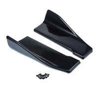 Alerón Parachoques Delantero Embellecedores Protección Universales para Alerón Coche Parachoques Delantero Lateral Falda Trasera Alas Balancín De Paso(Negro)