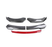 Alerón Parachoques Delantero para Clase E W212 63 para AMG E350 E300 Parachoques Delantero Coche Alerones Labios Kits Lip Divisor Labios(Carbon Fiber Red)