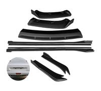 Alerón Parachoques Delantero para G25 G35 G37 Sedan 2007-2013 Difusor Parachoques Delantero Labios Spoiler Faldas Laterales Ángulo Envoltura Trasera Falda Paso Lateral(Two Door Matte Black B)