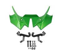 Alerón Spoiler para Z650 para Z 650 2020-2022 2023 2024 Alerón Delantero Motocicleta Winglet Kit Deflector ala Aerodinámico Spoilers Naked Downforce(Green)