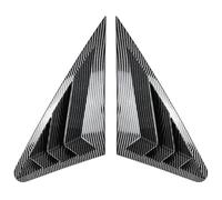 Alerón Tapa Maletero para A3 S3 8V Sedan 2014-2020 Rejilla Triangular Tiburón En Forma Branquias Ventana Trasera Ventana Decorativa Ventilación Coche Alerones Traseros(Carbon Black)