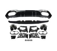 Alerón Techo Trasero Difusor Parachoques Trasero para Benz W177 para AMG Line 2019-2020 Clase A A45 A180 A200 A220 A250 con Silenciador Escape Spoiler