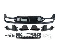 Alerón Techo Trasero para Mercedes para Benz W213 para AMG E63 Estilo 2016-2020 Difusor Parachoques Trasero con Terminales Escape Spoiler Alerón Trasero(Glossly Black)
