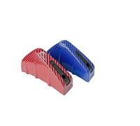Alerón Trasero 4 Uds Universal Fibra De Carbono Coche Modificado Parachoques Trasero Difusor Alerón Triangular para Ford Alerón Trasero Coche(2Pcs CF Red Blue)