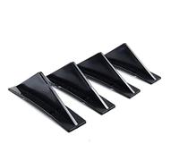 Alerón Trasero 4 Uds Universal Fibra De Carbono Coche Modificado Parachoques Trasero Difusor Alerón Triangular para Toyota Coche Alerón Trasero(Bend Black)
