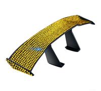 Alerón trasero de aleta trasera de coche hecho de material ABS con instalación sin taladro, adecuado para una amplia compatibilidad con vehículos (brillo dorado)