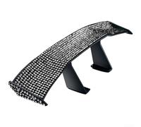 Alerón trasero de aleta trasera de coche hecho de material ABS con instalación sin taladro, adecuado para una amplia compatibilidad con vehículos (gema negra)