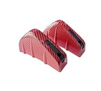 Alerón Trasero Difusor de Parachoques Trasero Modificado para Coche, Fibra Carbono Universal 4 Uds alerón Triangular para VW Alerón Trasero Coche(2Pcs CF Red)