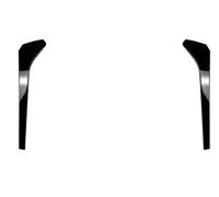 Alerón Trasero Maletero para VW para Tiguan MK2 2017 2018 2019 2020 Alerón Lateral Ventana Trasera Divisor ala por ABS 2 Uds(For A Gloss Black)