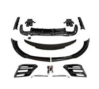 Alerón Trasero para Benz W223 Clase S S400 S450 2021 2022 2023 ABS Negro Brillante Kit Parachoques Delantero Divisor + Difusor Trasero + Alerón + Tobera Difusor Labios(6)