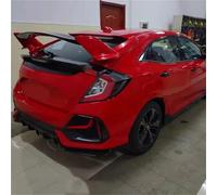 Alerón Trasero para Civic 2016 2017 2018 2019 2020 10.ª Generación FK7 Hatchback Estilo Type-R Decoración Alerón Techo Borde Maletero Coche Alerón Trasero(Red Black)