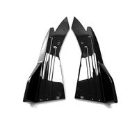 Alerón Trasero Universal Negro Brillante Coche Alerón Parachoques Trasero Aletas Difusor Antichoque Envoltura Labios Ángulo Divisor Protector Protector Alerón Trasero Techo(Negro Brillante)
