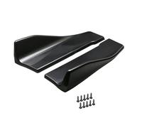 Alerón Universal Coche 35Cm Longitud Parachoques Delantero Lateral Faldón Trasero Labio Alas Balancín Molduras Protectoras Negras Brillantes Estilo Coche Alerón