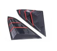 Alerón Ventana Trasera Divisor Para Civic 10th X 2016 2017 2018 2019 2020 2021 Cubierta Rejilla Ventana ABS Ventilación Lateral Coche(Red Carbon)