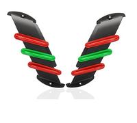 Alerones de carenado para Kawasaki para Ninja 300 300R 400 400R 650 650L 650R 1000 1000SX SE ABS KRT Spoiler Aerodinámico del Kit ala De La Motocicleta Winglet(Red-Green)