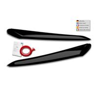 Alerones de faros compatible con Citroën Jumper & Fiat Ducato & Peugeot Boxer 2014- & Opel Movano 2021- (ABS Negro Brillante)