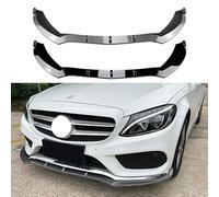 Alerones Delantero para Coche para Mercedes-Benz C-Class W205 C180 C200 C260 2015-2018 AMG,Separador Labios Parachoques Bumper Lip Coche para Modificación,A/Black