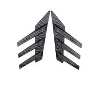 Alerones Laterales Ventana Trasera Pegatina Para Parabrisas Trasero Accesorio Decoración Alerón Lateral Divisor Embellecedor Rejilla Triangular Parasol Para Ventana Alerón Trasero Coche(Carbon Look)