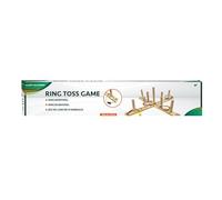 Alert Juego de lanzamiento de anillos de madera para exteriores con 6 anillos para niños.