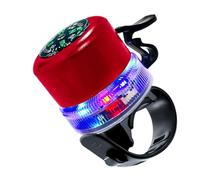 Alerta de manillar de bicicleta con brújula y borde de luz, unidad recargable por USB con soporte de abrazadera rápida para ciclistas diarios, notificador de ciclo, unidad de manillar, brújula, ajuste
