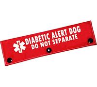 Alerta médica de emergencia para perro, correa de alerta diabética, perro no se separa, divertida alerta de envoltura para colgar etiqueta de identificación (manga de alerta diabética)