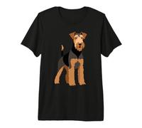 Alerta y Orgulloso - Postura de Airedale Terrier Camiseta Premium