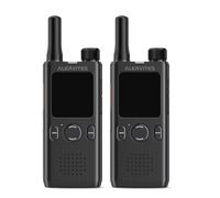 Alervites AT1 PoC-Walkie Talkie, Radio PoC LTE con Tarjeta SIM, Datos Gratis de por Vida, Largo Alcance Ilimitado, Control por App, Agrupación Automática, Llamada grupal/privada, Portátil, 2pcs