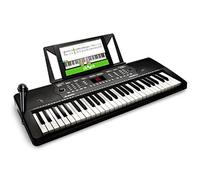 Alesis Melody 54 - Piano eléctrico portátil con teclado de 54 teclas, altavoces integrados, micrófono y atril, 300 sonidos y 300 ritmos, 40 canciones demo, características educativas