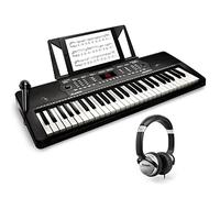 Alesis Melody 54 Piano eléctrico portátil con teclado de 54 teclas de estilo piano + Numark HF125 Auriculares de DJ Profesionales Ultraportátiles con Cable de 1,8 m
