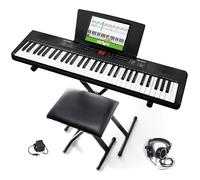 Alesis Melody 61 Teclado Piano Eléctrico para Principiantes con 61 teclas, Altavoces, Soporte, Banqueta, Auriculares, 300 sonidos y Lecciones de música