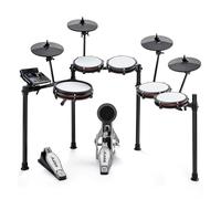 Alesis Nitro Max Kit Batería Electrónica de 10 Piezas con Parches+D1:D10 Silenciosos de Malla, Caja de Doble Zona de 10", Bluetooth, 440+ Sonidos Auténticos, Lecciones Drumeo, USB MIDI, Pedal de Bombo