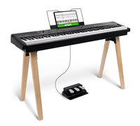Alesis Recital Home Piano Digital Vertical de 88 Teclas, Negro | Teclas Contrapesadas Graduadas con Acción de Martillo, Altavoces 20W, Incluye Pedales de Sostenimiento, 25 Voces