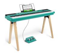Alesis Recital Home Piano Digital Vertical de 88 Teclas, Turquesa | Teclas Contrapesadas Graduadas con Acción de Martillo, Altavoces 20W, Incluye Pedales de Sostenimiento, 25 Voces