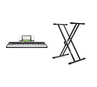 Alesis Recital Piano Eléctrico 88 Teclas Semi Contrapesadas Con Altavoces y Lecciones - Audibax Onyx 130 Soporte Con Estructura Tijera Doble y Anclajes Easy Lock