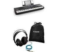 Alesis Recital Pro + Auriculares SRP100 - Teclado Piano Eléctrico Digital con 88 Teclas de Acción Martillo + Auriculares de estudio