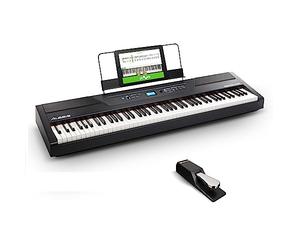 Alesis Recital Pro + M-Audio SP-2 - Piano Digital de 88 Teclas de Acción Martillo, 12 Voces Premium y Altavoces incorporados + Pedal de Sustain universal