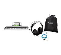 Alesis Recital - Teclado de Piano Digital Eléctrico con 88 Teclas semi-contrapesadas & SRP100 - Auriculares de estudio de referencia profesional para monitoreo de mezclas