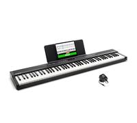 Alesis Teclado piano con 88 teclas y 480 sonidos, altavoces, MIDI USB, atril, adaptador de corriente y lecciones de piano para principiantes