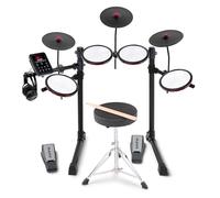 Alesis Turbo Max Set de Batería Eléctronica con Parches de Malla Silenciosos de 8 Pulgadas, Lecciones de Percusión, Bluetooth y Accesorios