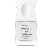 alessandro Express Nail Hardener Clear - Cuidado de uñas para uñas suaves y quebradizas - Con silicio, AHA y hexanal - Acabado brillante - Endurecedor de uñas para uñas resistentes y lisas - Vegano